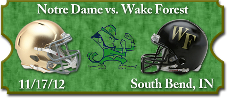 Notre Dame Fighting Irish vs. Wake Forest Demon Deacons Tickets
