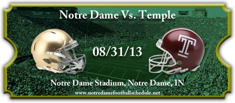 Notre Dame Fighting Irish vs. Temple Owls Tickets Notre Dame Fighting Irish vs. Temple Owls Tickets