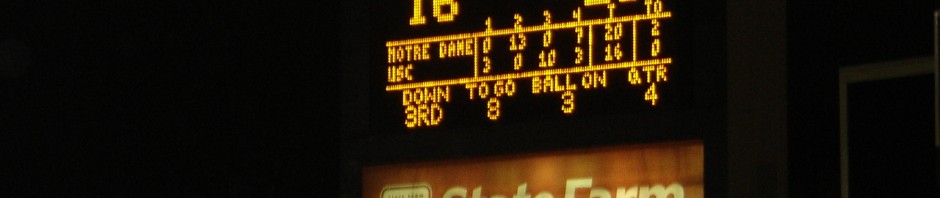 Notre Dame Beats USC Scoreboard