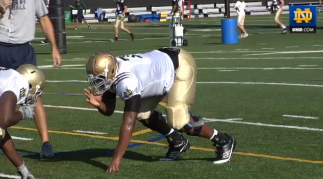 Notre Dame football practice 08/12/11