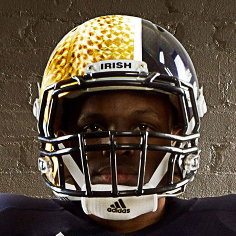 Notre Dame Uniform Chicago Helmet Front