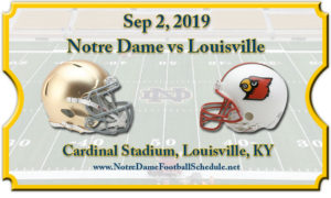 Notre Dame Fighting Irish vs Louisville Cardinals Football Tickets 09/02/19 - Notre Dame ...