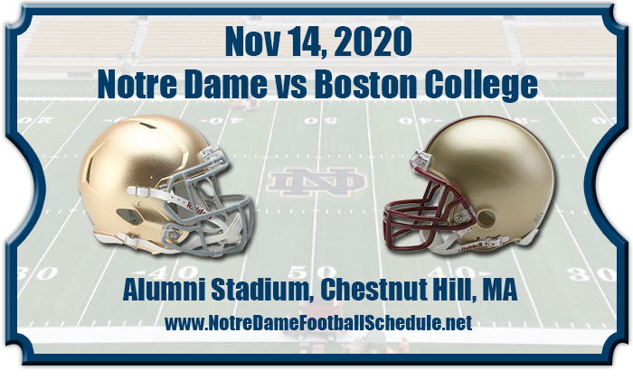 Notre Dame Fighting Irish vs Boston College Eagles Football Tickets ...