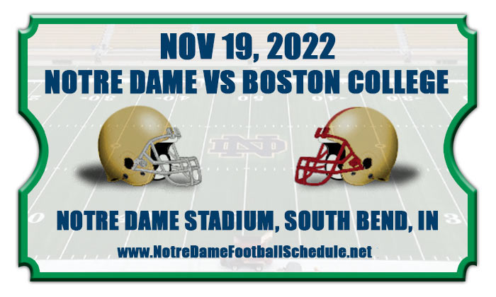 Notre Dame vs Boston College Football Tickets 2022