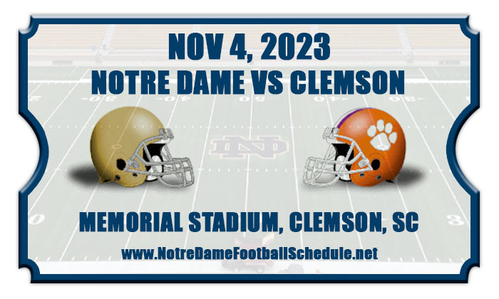 2023 Notre Dame vs Clemson Football Tickets
