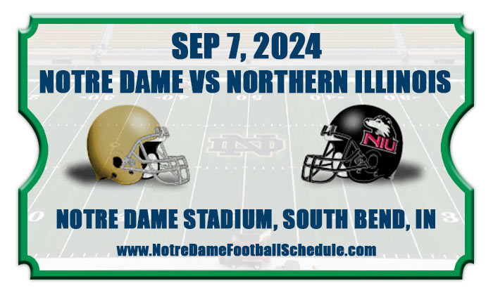 Notre Dame vs Northern Illinois Football Tickets 2024