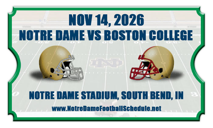 2026 Notre Dame vs Boston College Football Tickets