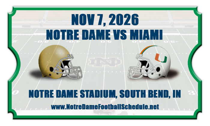 2026 Notre Dame vs Miami Football Tickets