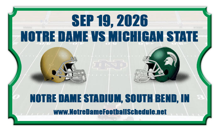 2026 Notre Dame vs Michigan State Football Tickets