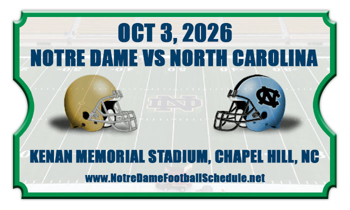 2026 Notre Dame vs North Carolina Football Tickets