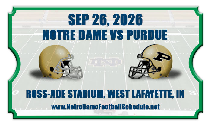 2026 Notre Dame vs Purdue Football Tickets