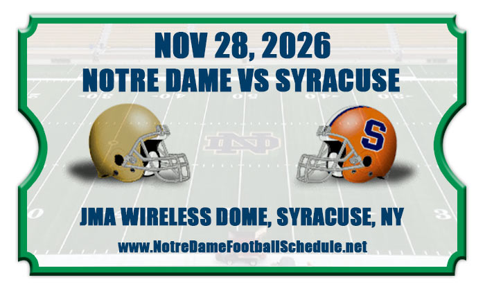 2026 Notre Dame vs Syracuse Football Tickets